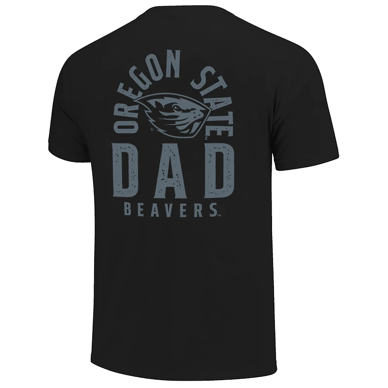 Men's Black Oregon State Beavers Father's Day Mascot Overlay T-Shirt