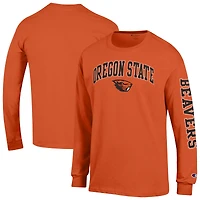 Men's Champion  Orange Oregon State Beavers Arch Over Logo 2-Hit Long Sleeve T-Shirt