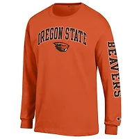 Men's Champion  Orange Oregon State Beavers Arch Over Logo 2-Hit Long Sleeve T-Shirt
