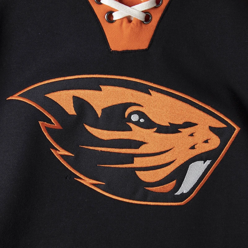 Sweat à capuche Colosseum noir pour homme, modèle 2.0 lacets, Oregon State Beavers.