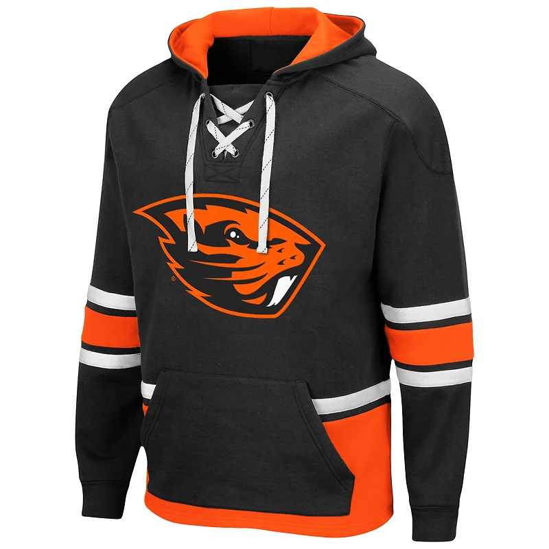 Chandail à capuchon noir Colosseum Oregon State Beavers lacets 3.0 pour hommes