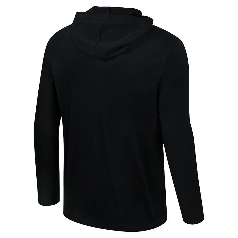 T-shirt à capuche manches longues avec logo Colosseum Black Oregon State Beavers Lockup Active Blend pour hommes