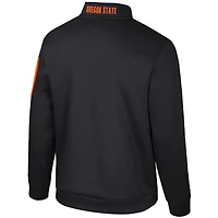 Veste polaire à quart de zip Colosseum Black Oregon State Beavers pour homme