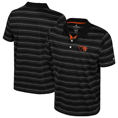 Men's Colosseum Black Oregon State Beavers Milk Steak Polo