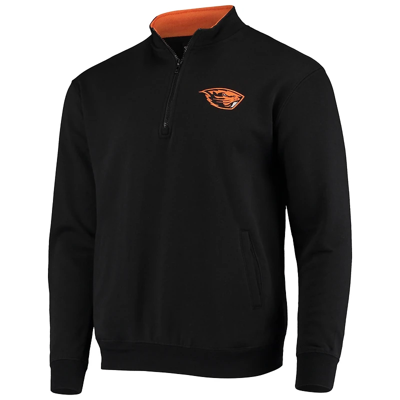 Men's Colosseum Black Oregon State Beavers Tortugas Logo Quarter-Zip Jacket