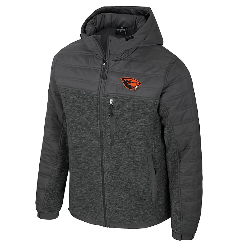 Doudoune à capuche zippée Nightman pour homme, couleur anthracite