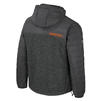 Doudoune à capuche zippée Nightman pour homme, couleur anthracite