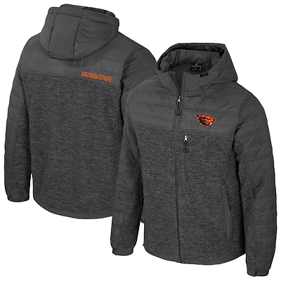 Doudoune à capuche zippée Nightman pour homme, couleur anthracite