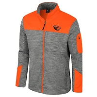 Men's Colosseum  Gray/Orange Oregon State Beavers Guard Full-Zip Jacket