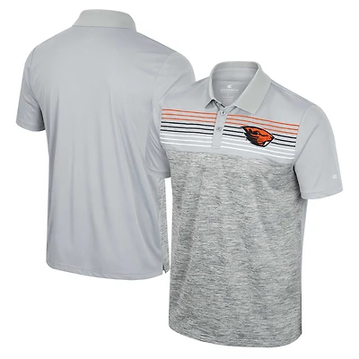Polo cybernétique gris colosseum Oregon State Beavers pour homme