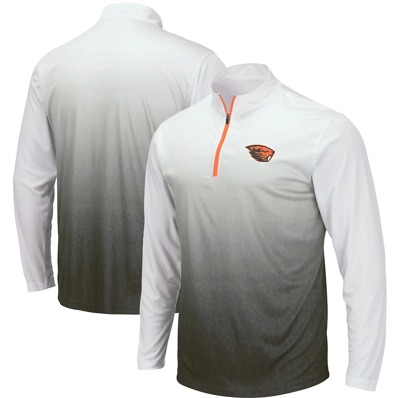 Veste à col zippé Colosseum Gray pour homme, logo de l'équipe Magic des Oregon State Beavers