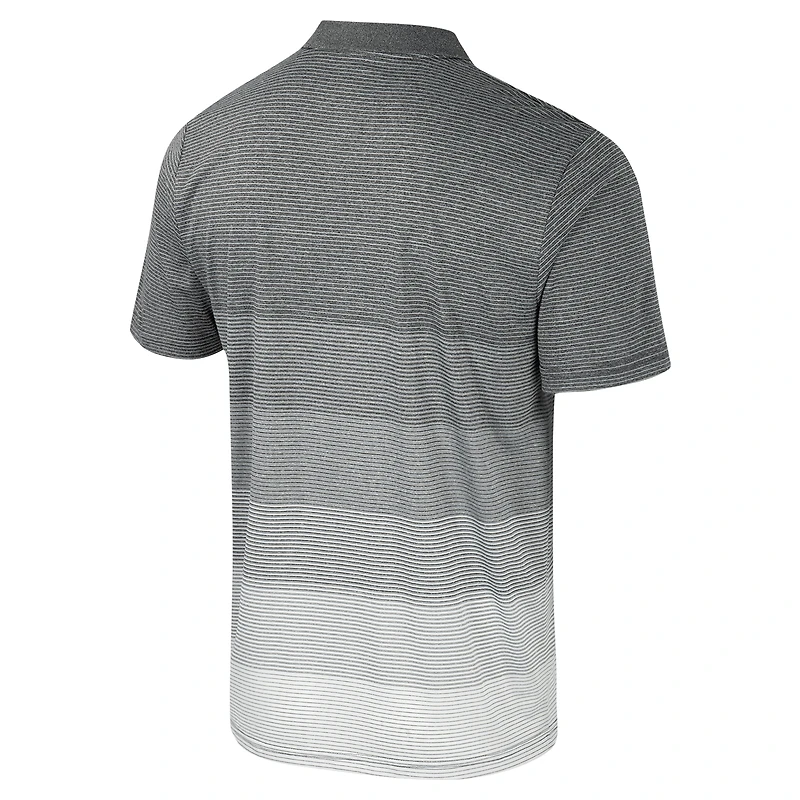 Men's Colosseum Gray Oregon State Beavers Striped Mesh Polo