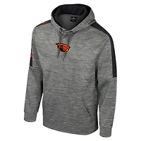 Men's Colosseum Heather Gray Oregon State Beavers Dozer Pullover Hoodie