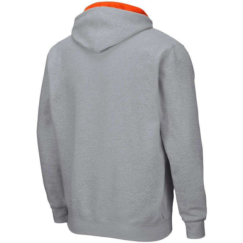 Men's Colosseum Charcoal Oregon State Beavers Arch & Logo 3.0 Full-Zip Hoodie