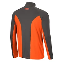 Men's Colosseum Orange/Charcoal Oregon State Beavers Two Yutes Raglan Quarter-Zip Windshirt