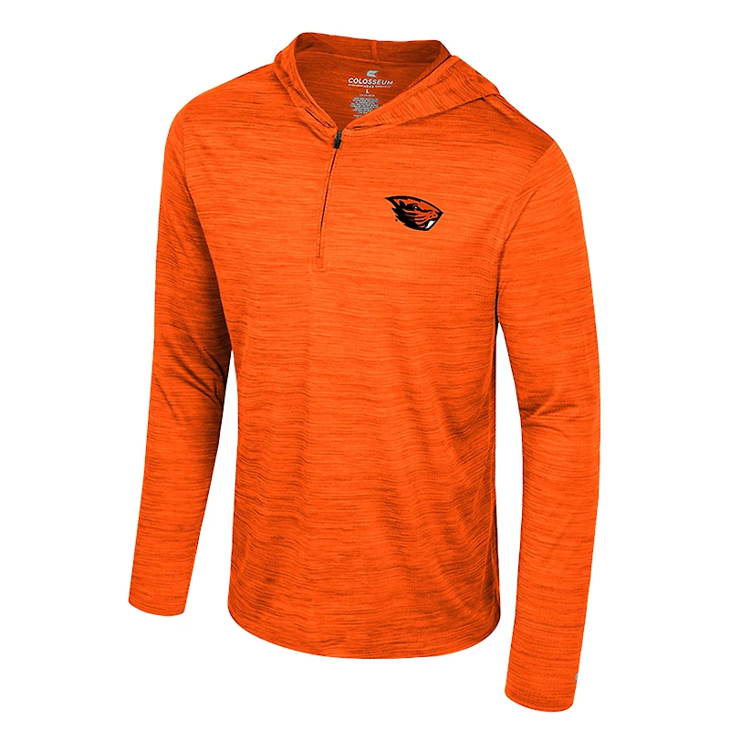 Men's Colosseum Orange Oregon State Beavers Always Sunny Lightweight Quarter-Zip Hoodie