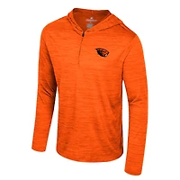 Men's Colosseum Orange Oregon State Beavers Always Sunny Lightweight Quarter-Zip Hoodie