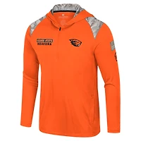 Veste à capuche glissière quart de tour orange Colosseum pour homme Oregon State Beavers OHT Military Appreciation