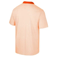Men's Colosseum White/Orange Oregon State Beavers Print Stripe Polo