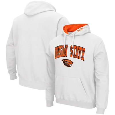 Chandail à capuchon Colosseum White Oregon State Beavers Arch & Logo 3.0 pour homme