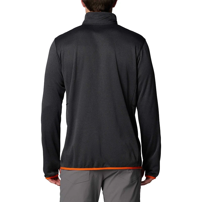 Men's Columbia Black Oregon State Beavers Park View Grid Fleece Omni-Wick Half-Zip Jacket