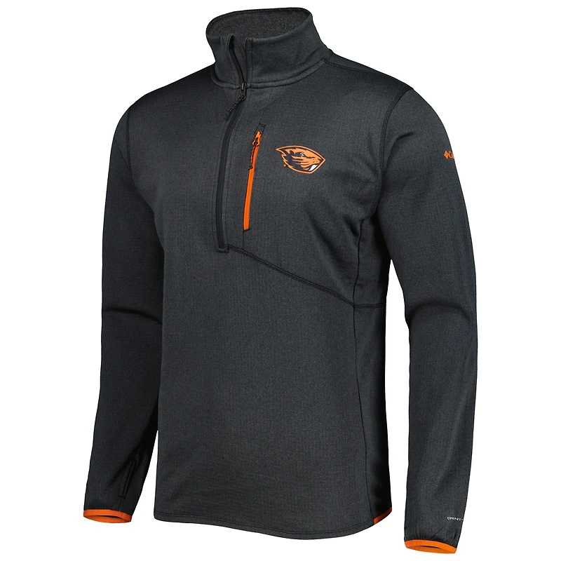 Haut à demi-glissière Omni-Wick Park View Oregon State Beavers pour homme Columbia, noir