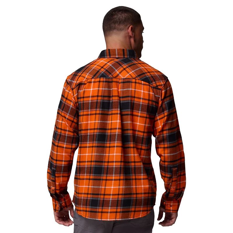 Men's Columbia  Orange Oregon State Beavers Flare Gun Omni-Wick Flannel Long Sleeve Button-Up Shirt