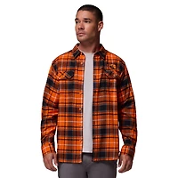 Men's Columbia  Orange Oregon State Beavers Flare Gun Omni-Wick Flannel Long Sleeve Button-Up Shirt