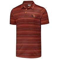 Men's Columbia Orange Oregon State Beavers PFG Super Terminal Tackle™ Omni-Shade™ Stripe Polo