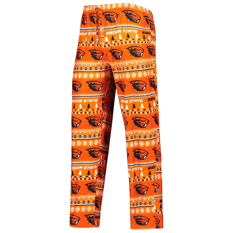 Concepts Sport Orange Oregon State Beavers Swivel T-shirt à manches longues et pantalon Ensemble de nuit