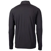 Men's Cutter & Buck Black Oregon State Beavers Adapt Eco Knit Stretch Recycled Quarter-Zip Pullover Top