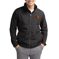 Men's Cutter & Buck Black Oregon State Beavers Charter Eco Recycled Full-Zip Jacket