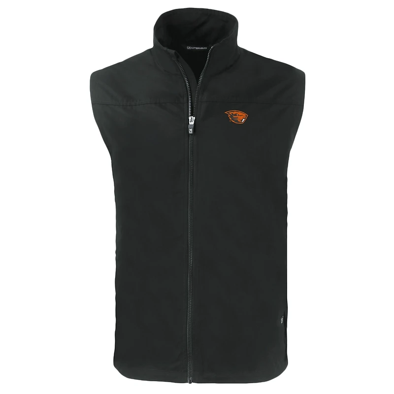 Gilet zippé entièrement recyclé pour homme, noir, Oregon State Beavers Charter, Cutter & Buck
