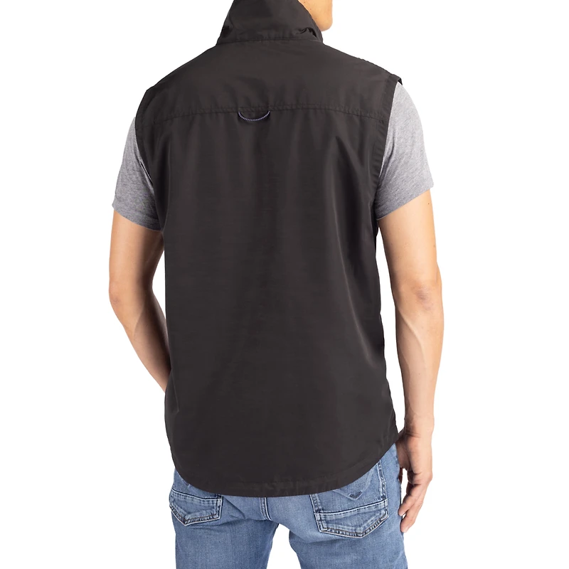Men's Cutter & Buck Black Oregon State Beavers Charter Eco Recycled Full-Zip Vest