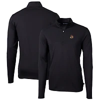 Pull-over zippé quart de tour en piqué écologique recyclé pour homme, noir, des Beavers l'Oregon State, Cutter & Buck