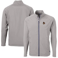 Men's Cutter & Buck Gray Oregon State Beavers Adapt Eco Knit Hybrid Recycled Big Tall Full-Zip Jacket