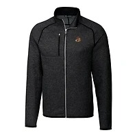 Men's Cutter & Buck Heather Charcoal Oregon State Beavers Mainsail Sweater-Knit Full-Zip Jacket