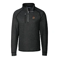 Men's Cutter & Buck Heather Charcoal Oregon State Beavers Mainsail Sweater-Knit Half-Zip Pullover Jacket