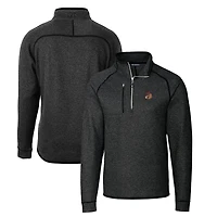 Men's Cutter & Buck Heather Charcoal Oregon State Beavers Mainsail Sweater-Knit Half-Zip Pullover Jacket
