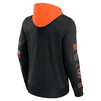 Sweat à capuche en polaire blocs de couleurs Fanatics noir/orange pour homme Oregon State Beavers