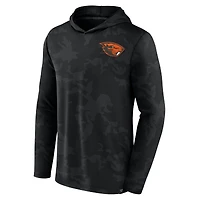 T-shirt à capuche camouflage manches longues noir Oregon State Beavers Fanatics pour hommes