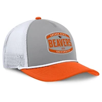 Men's Fanatics Gray/Orange Oregon State Beavers Course Foam-Front Adjustable Trucker Hat