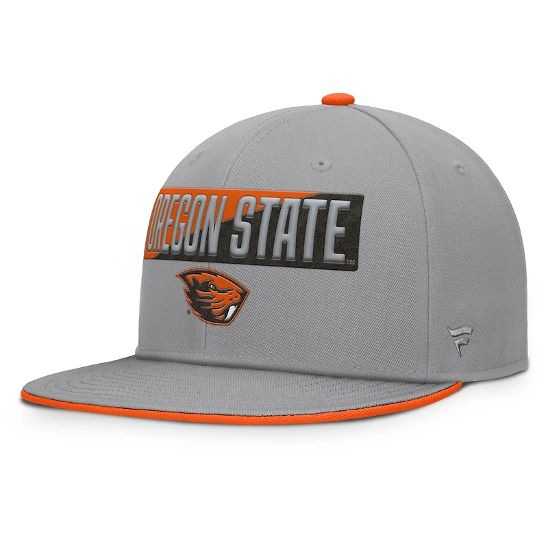Casquette snapback grise Fanatics pour homme, Oregon State Beavers Duo