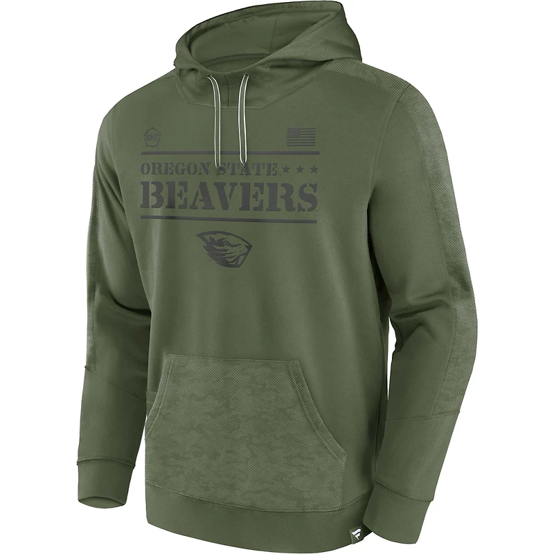 Sweat à capuche pour hommes Fanatics Olive Oregon State Beavers OHT Military Appréciation Pochoir