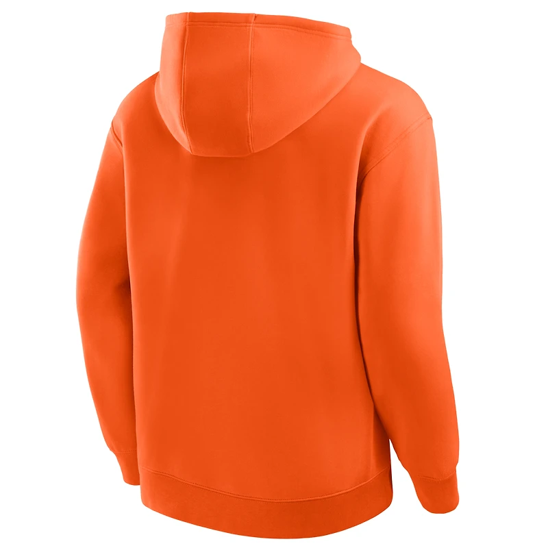 Men's Fanatics Orange Oregon State Beavers Hometown Premium Rise And Conquer Half-Zip Hoodie