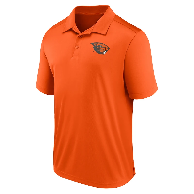 Men's Fanatics Orange Oregon State Beavers Left Side Block Polo