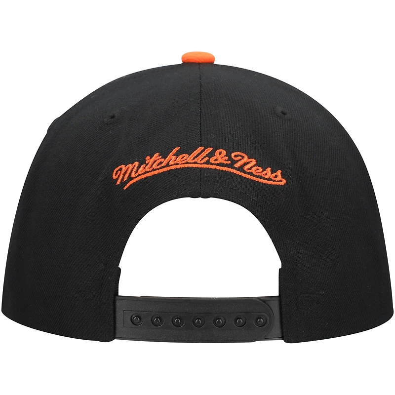 Men's Mitchell & Ness Black/Orange Oregon State Beavers 2-Tone 2.0 Snapback Hat