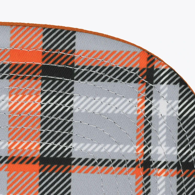 Men's Mitchell & Ness  Gray/Orange Oregon State Beavers Plaid OG Snapback Hat