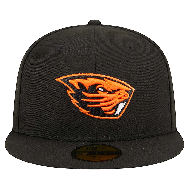 Men's New Era Black Oregon State Beavers 59FIFTY Fitted Hat