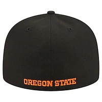 Casquette ajustée 59FIFTY Oregon State Beavers de New Era pour homme, noire